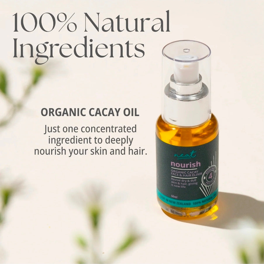 Neat Nourish: Organic Cacay Face and Hair Elixir 50ml