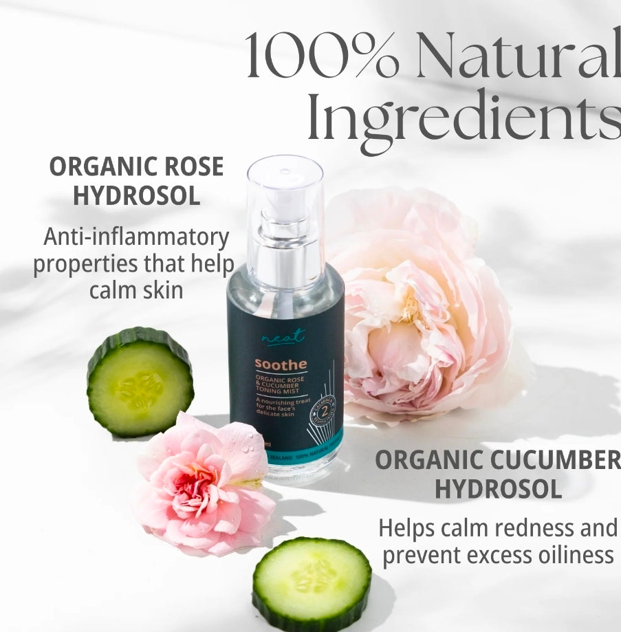 Neat Soothe: Organic Rose & Cucumber Toning Mist 50ml