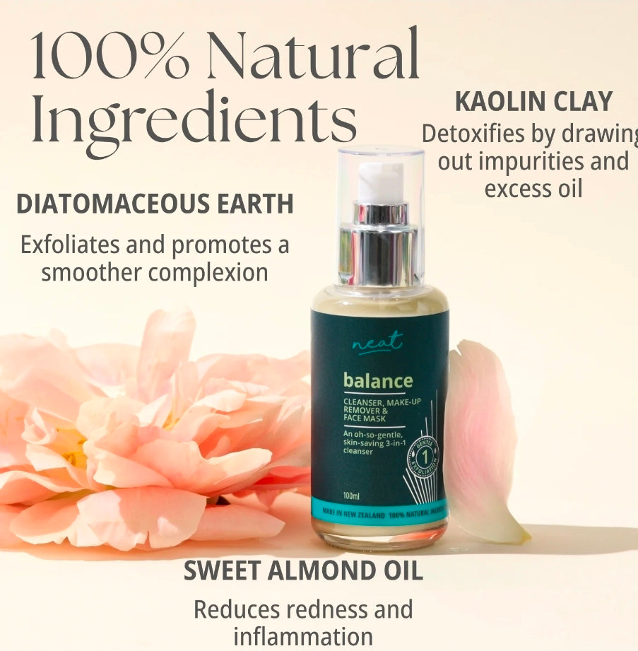 Neat Balance: Daily Mineral Cleanser & Face Mask 100ml